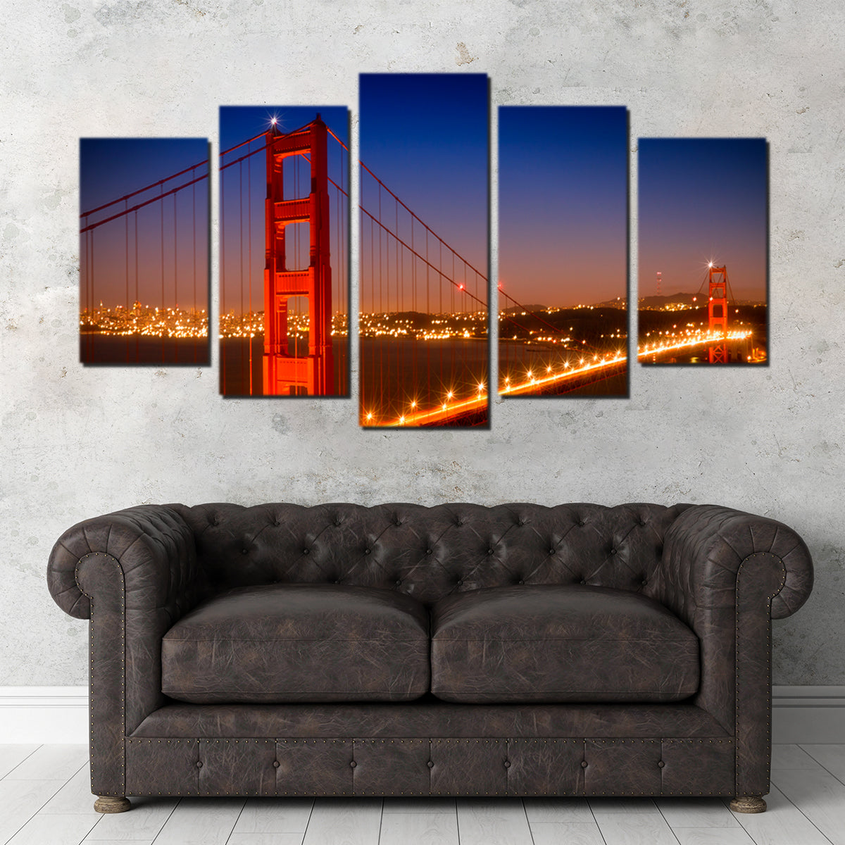 Golden Gate Bridge Evening Cityscape