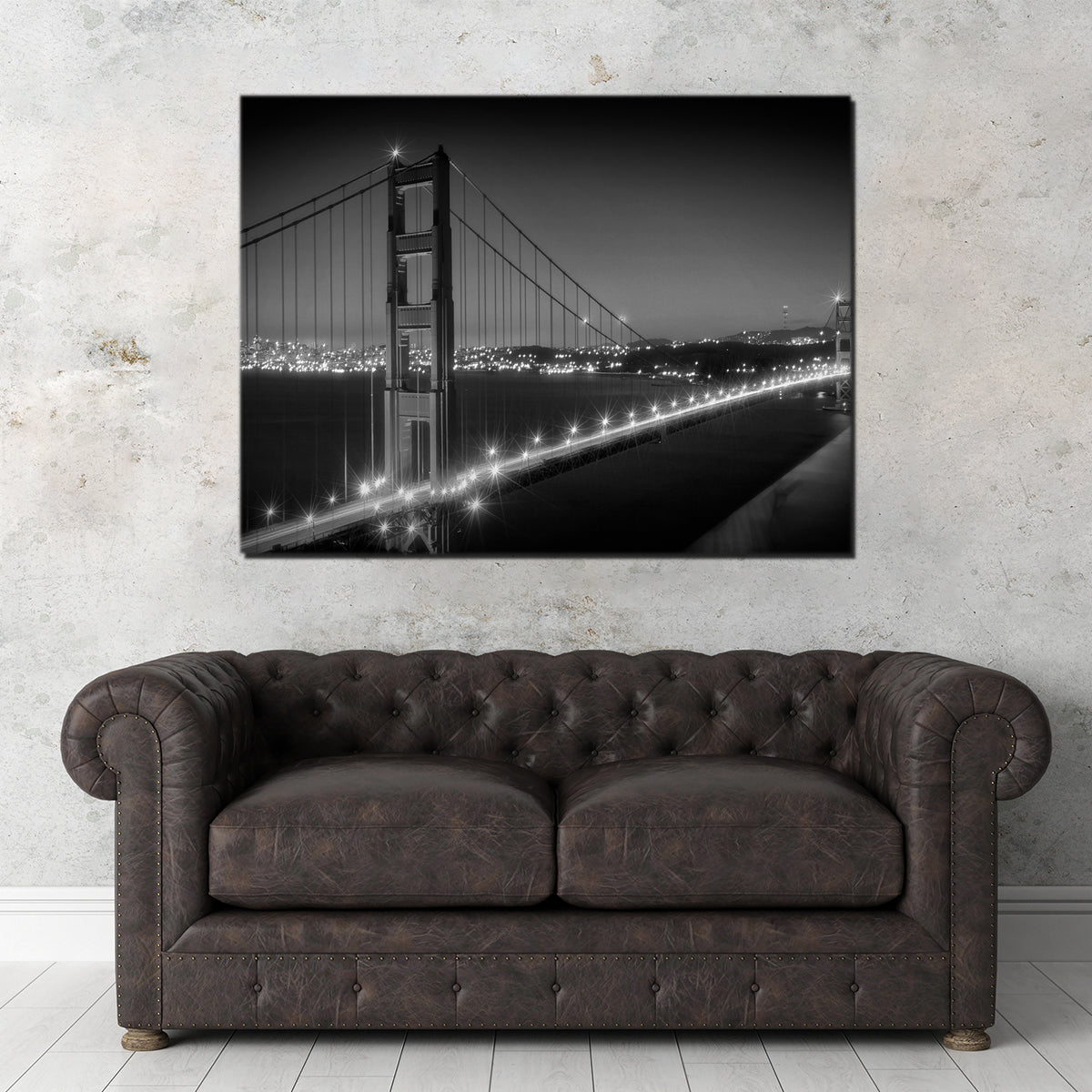 Golden Gate Bridge Monochrome Cityscape