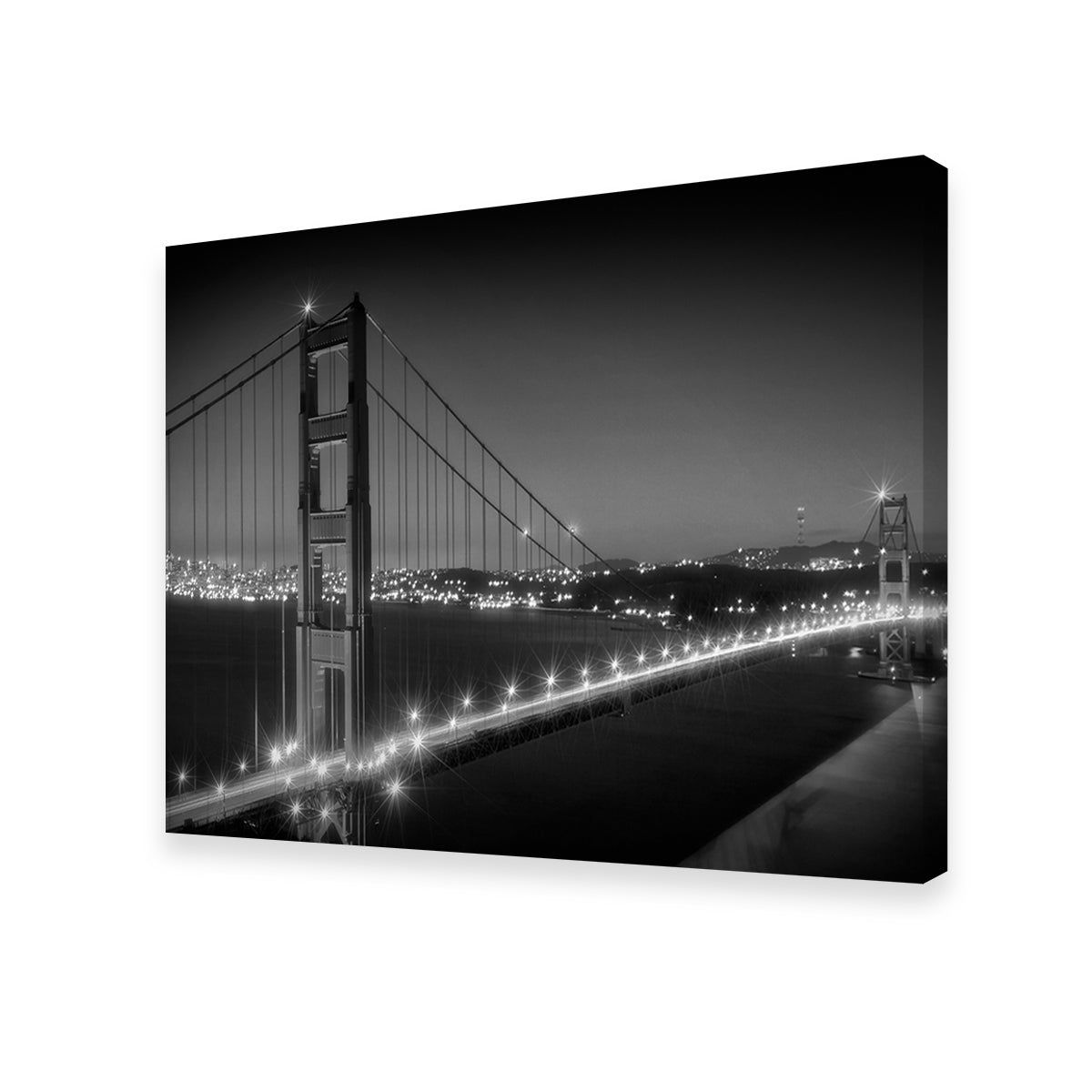 Golden Gate Bridge Monochrome Cityscape Wall Art