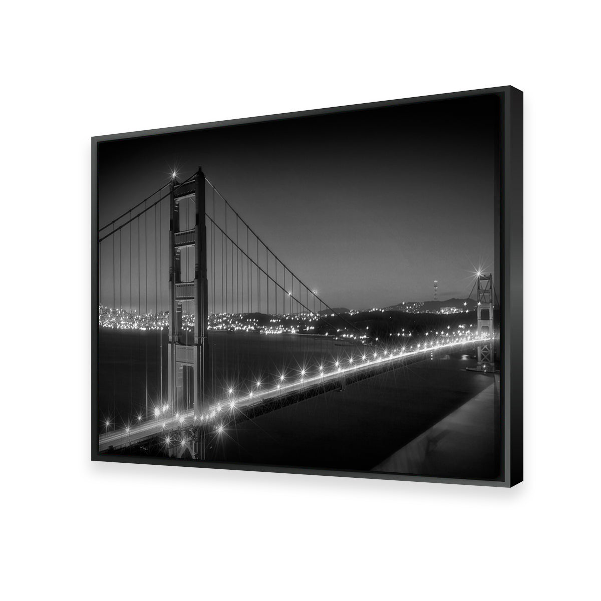 Golden Gate Bridge Monochrome Cityscape Wall Art