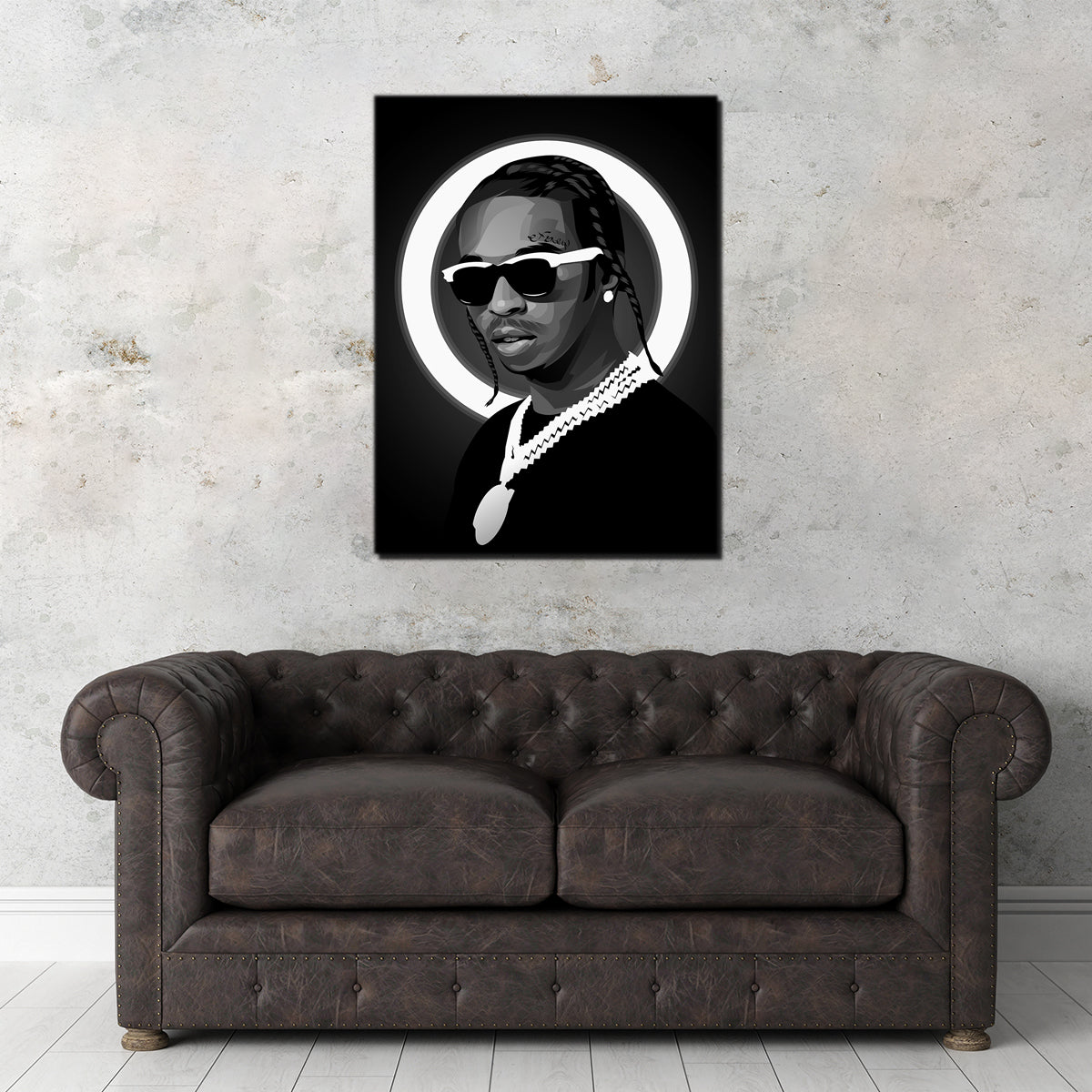 Grayscale Popsmoke Wall Art
