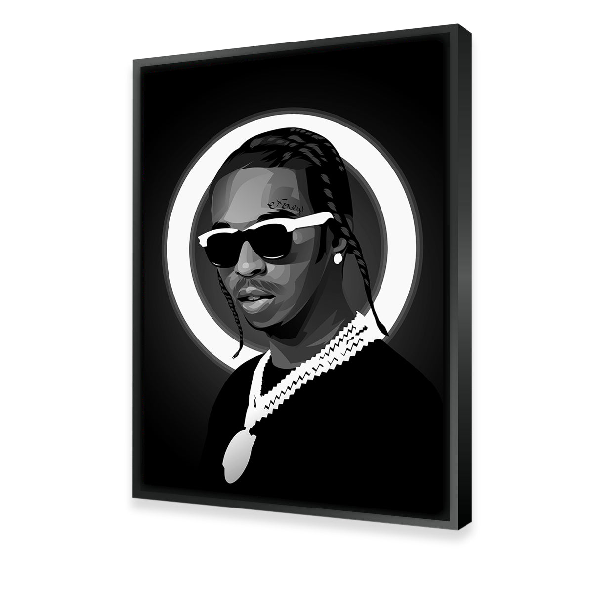 Grayscale Popsmoke Wall Art