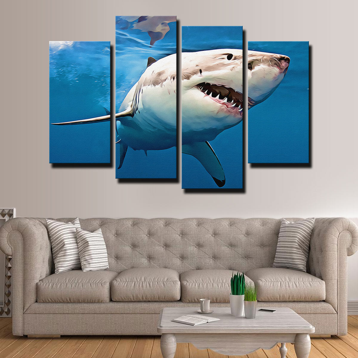Great White Shark Canvas Set