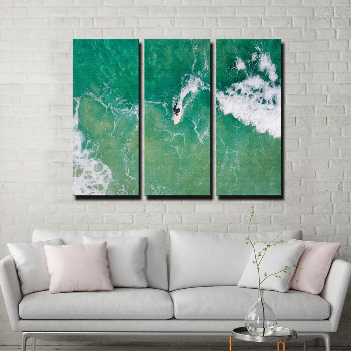 Green Surf Wall Art