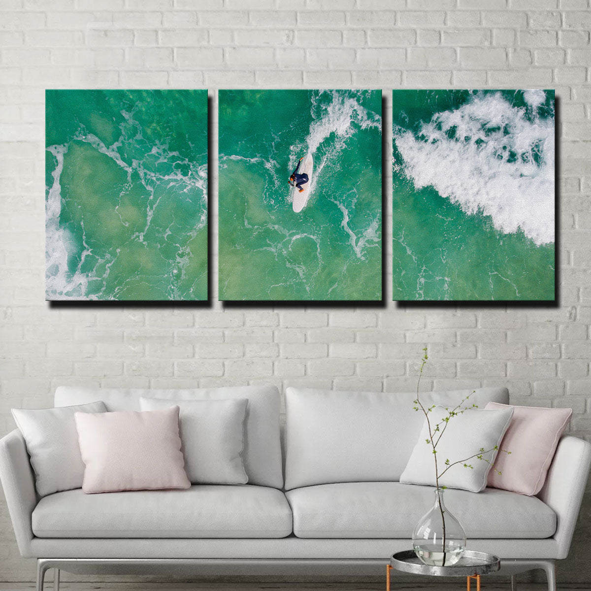 Green Surf Wall Art