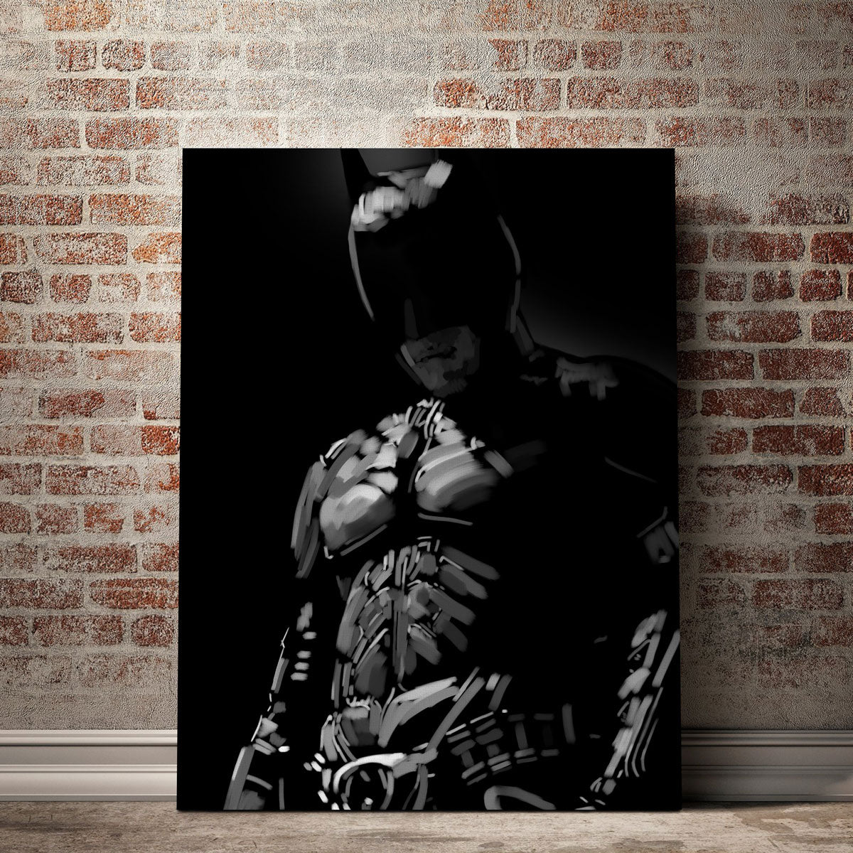 Grayscale Dark knight Wall Art