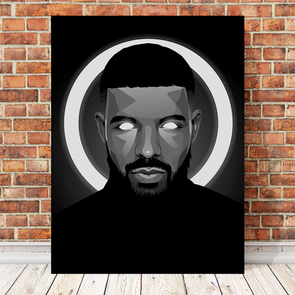 Grayscale Drake Wall Art