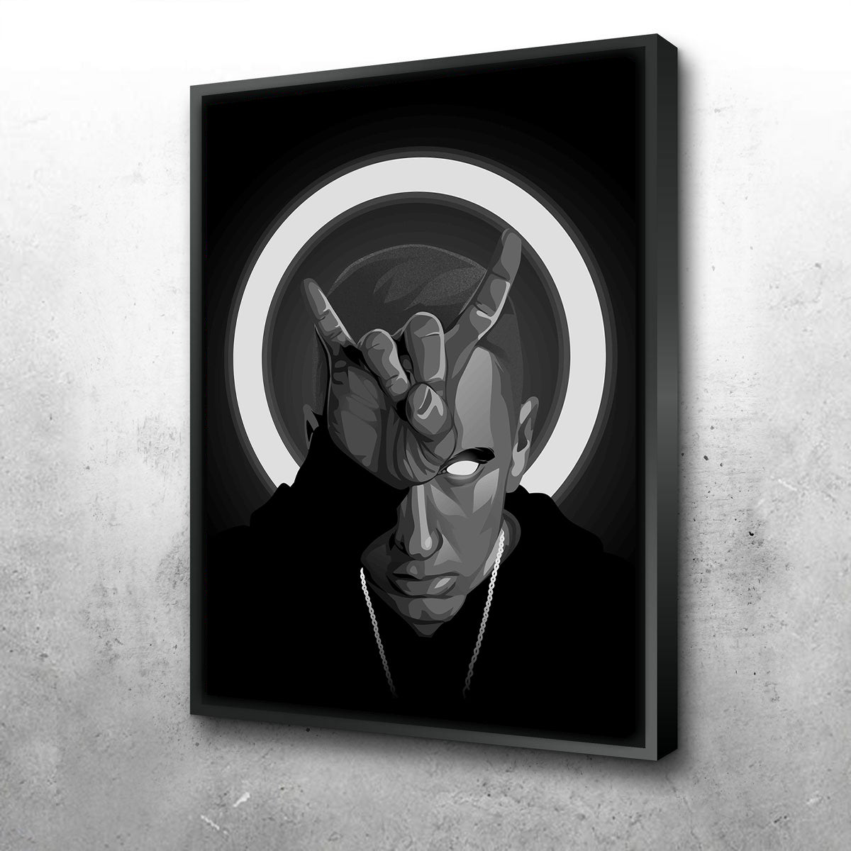 Grayscale Eminem Wall Art