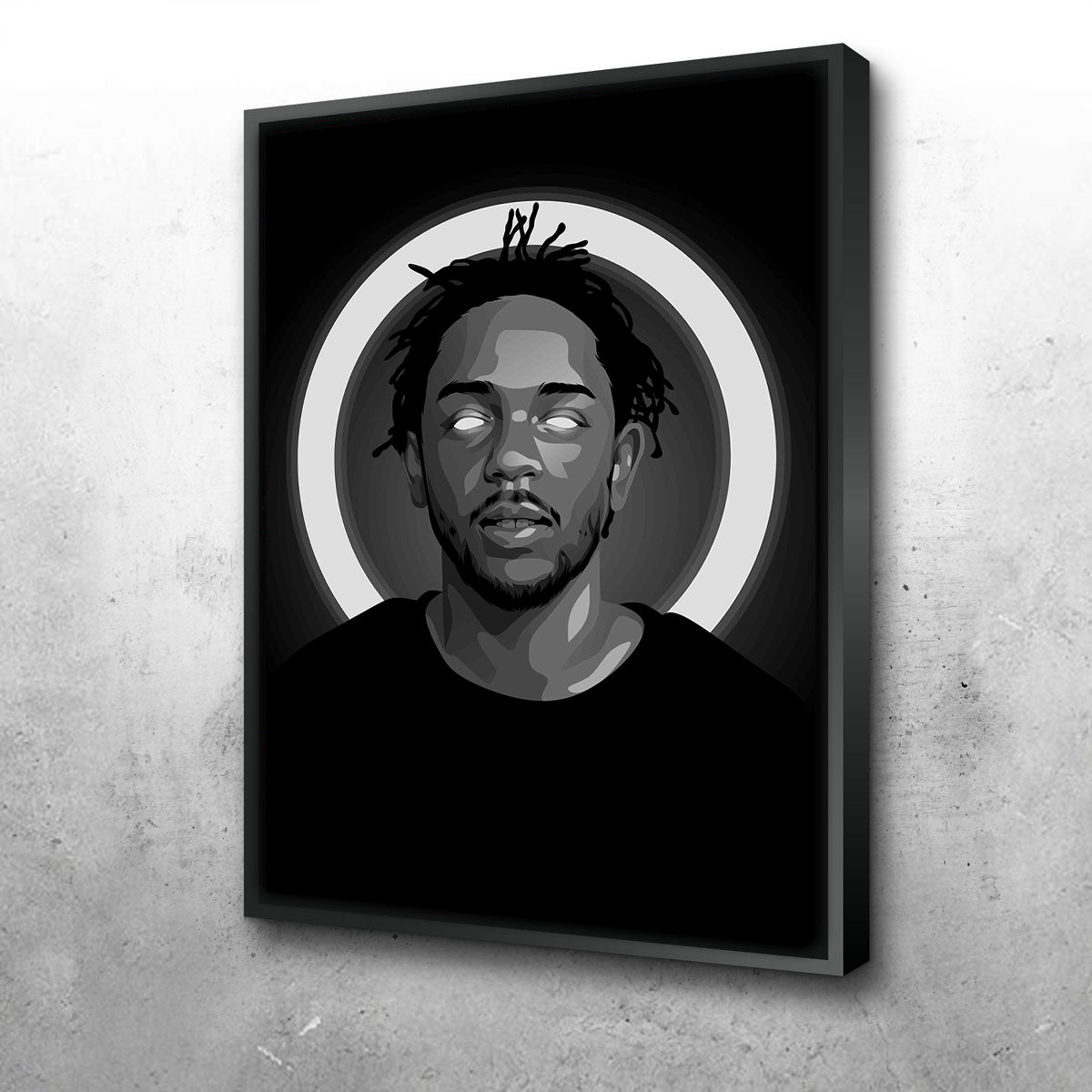 Grayscale Kendrick Lamar Wall Art