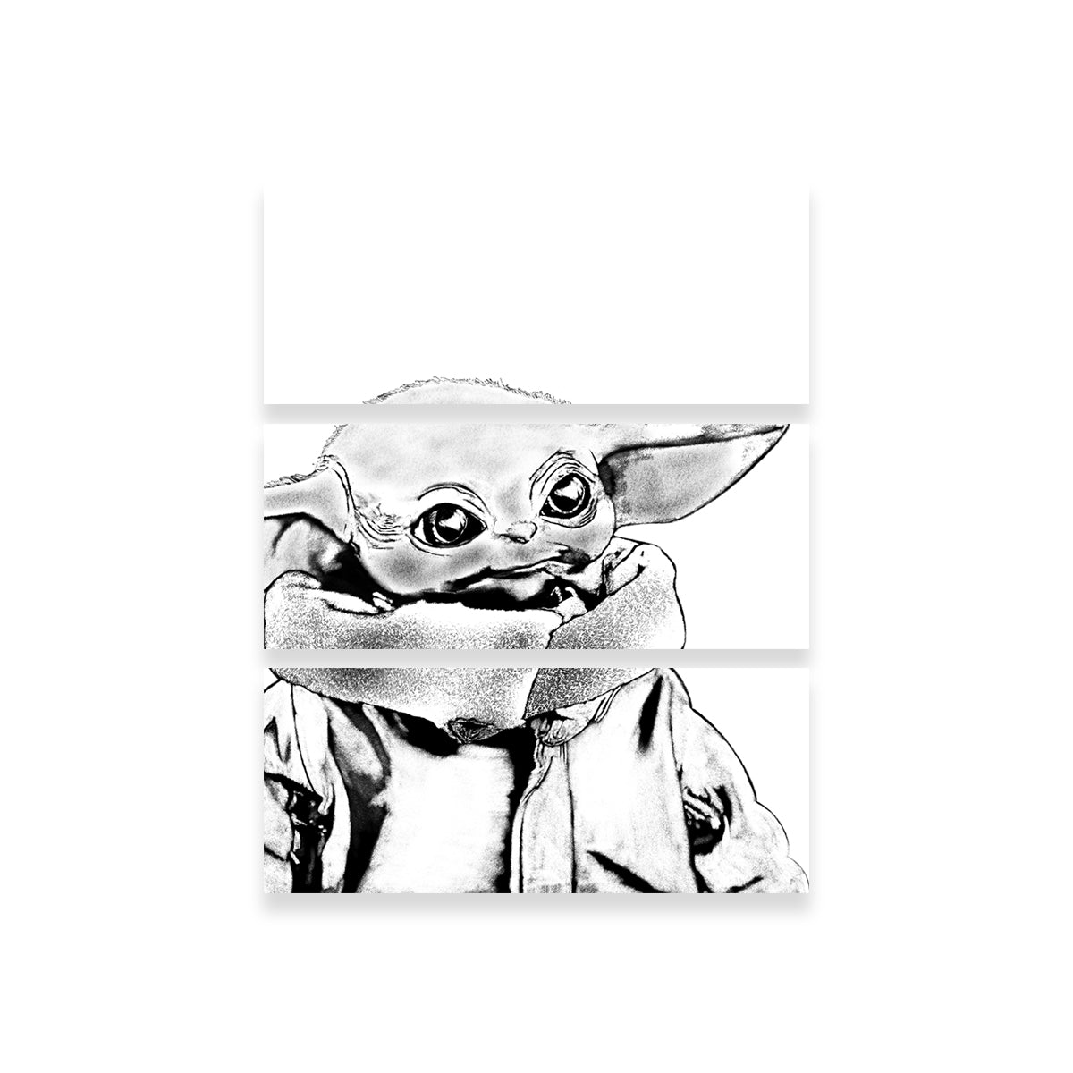 Grogu Sketch Wall Art