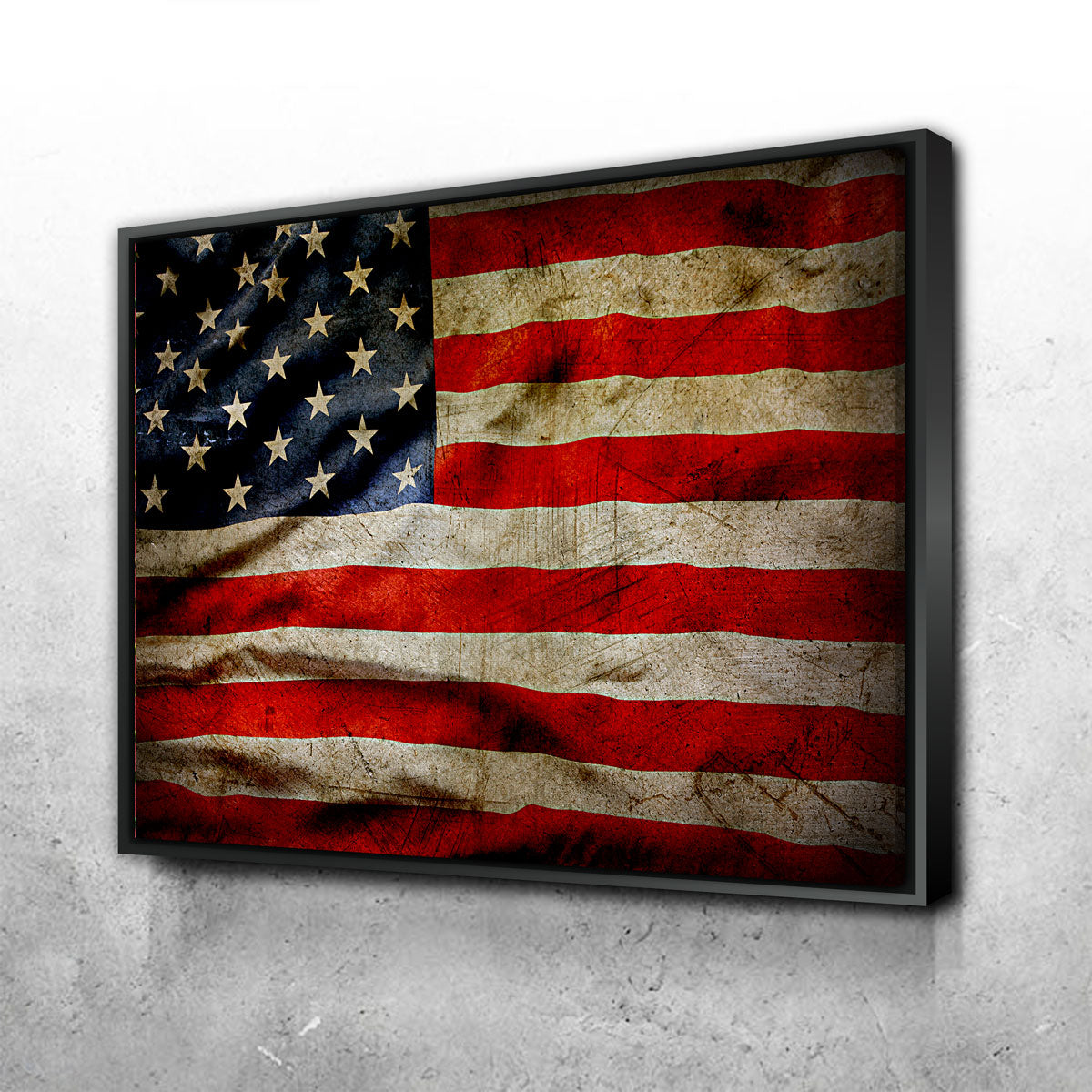 Grunge American Flag Canvas Set
