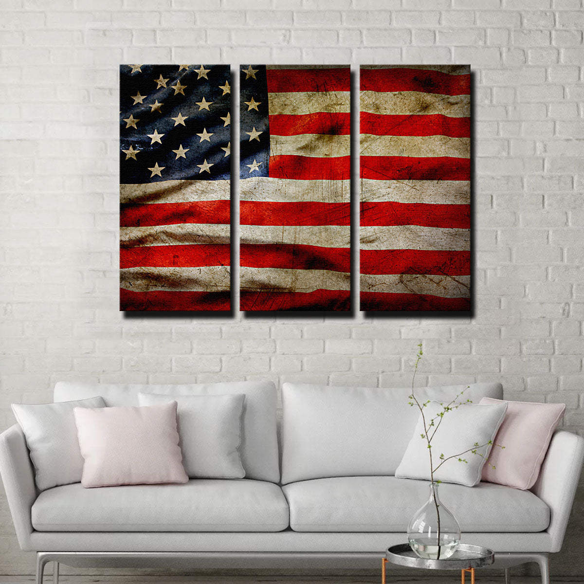 Grunge American Flag Wall Art