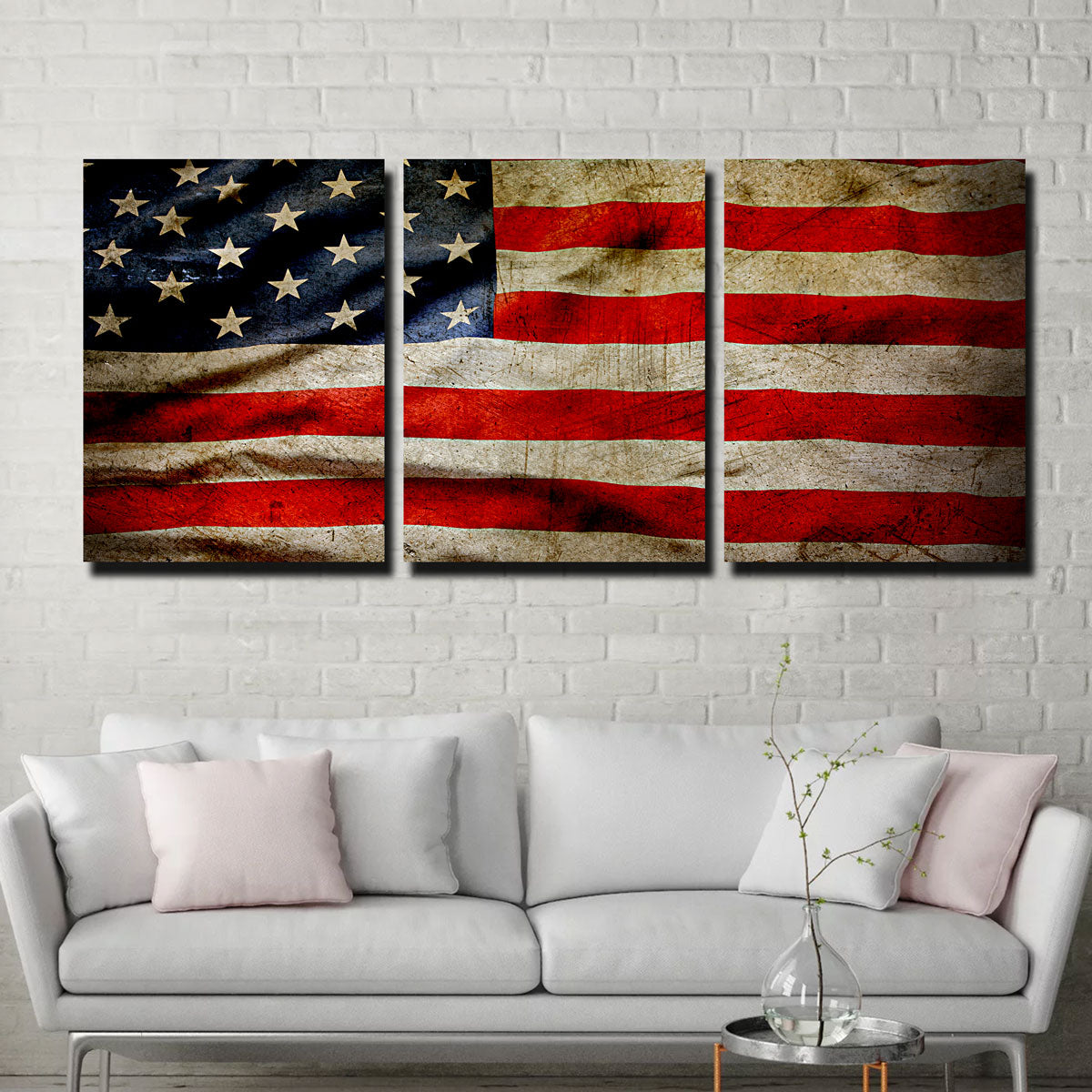 Grunge American Flag Wall Art