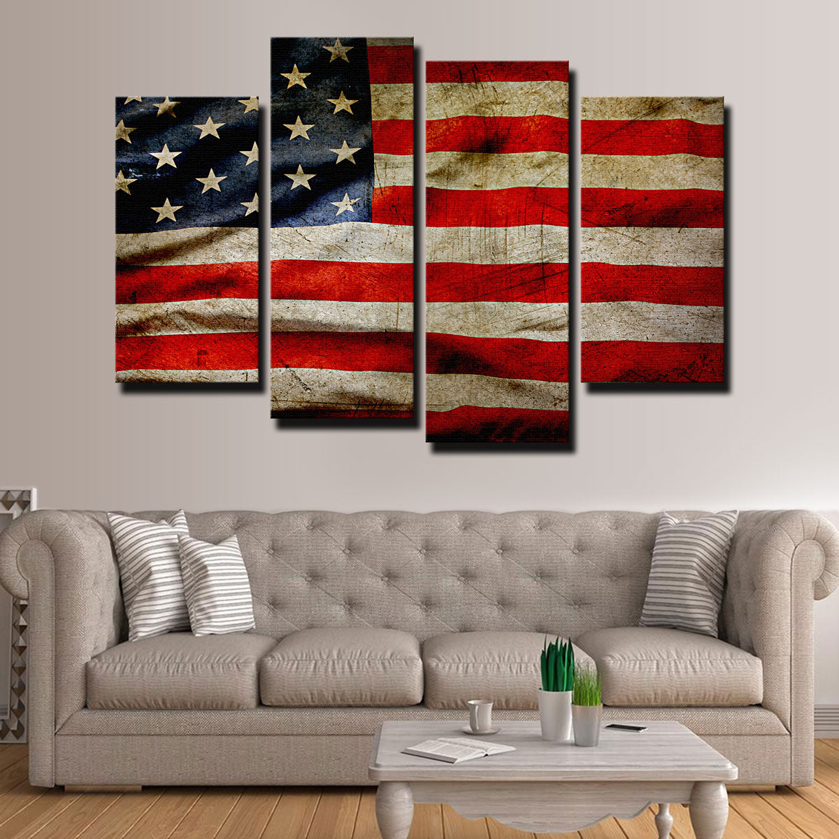 Grunge American Flag Wall Art