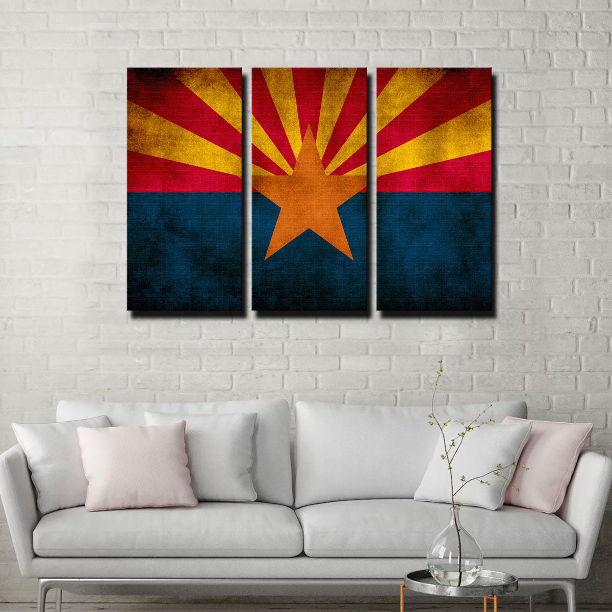 Grunge Arizona State Flag Wall Art