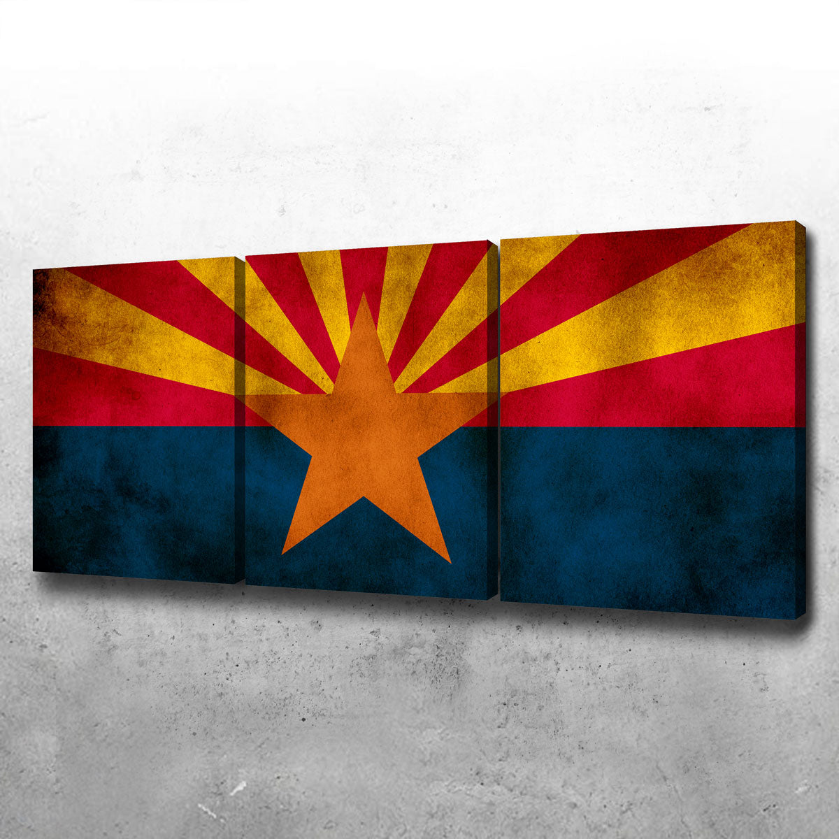 Grunge Arizona State Flag Wall Art