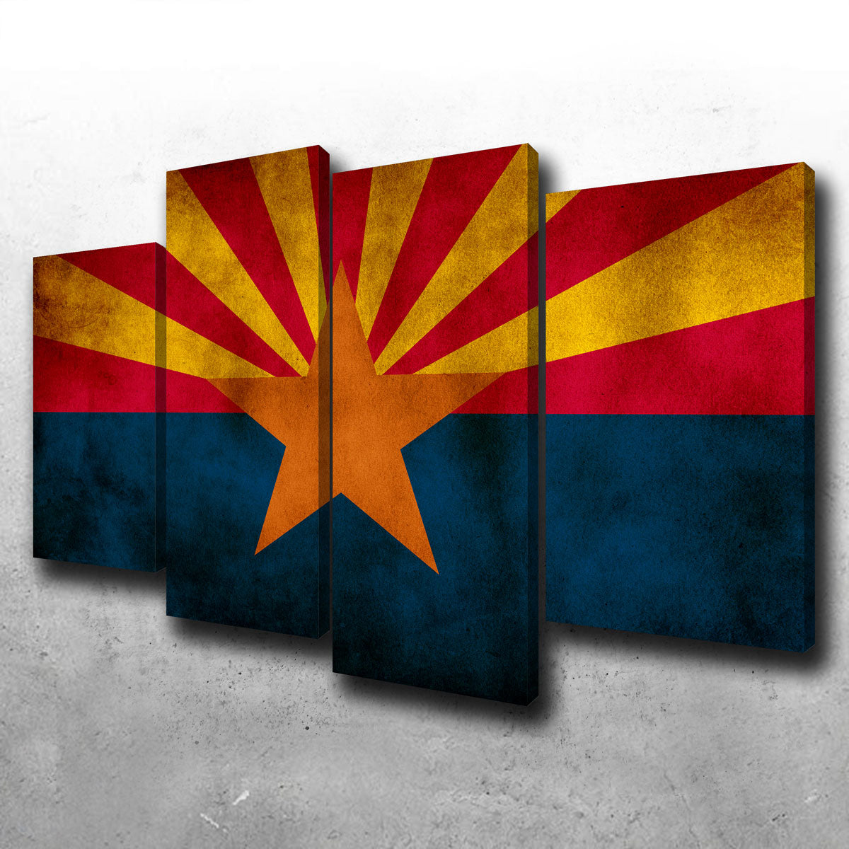 Grunge Arizona State Flag Wall Art