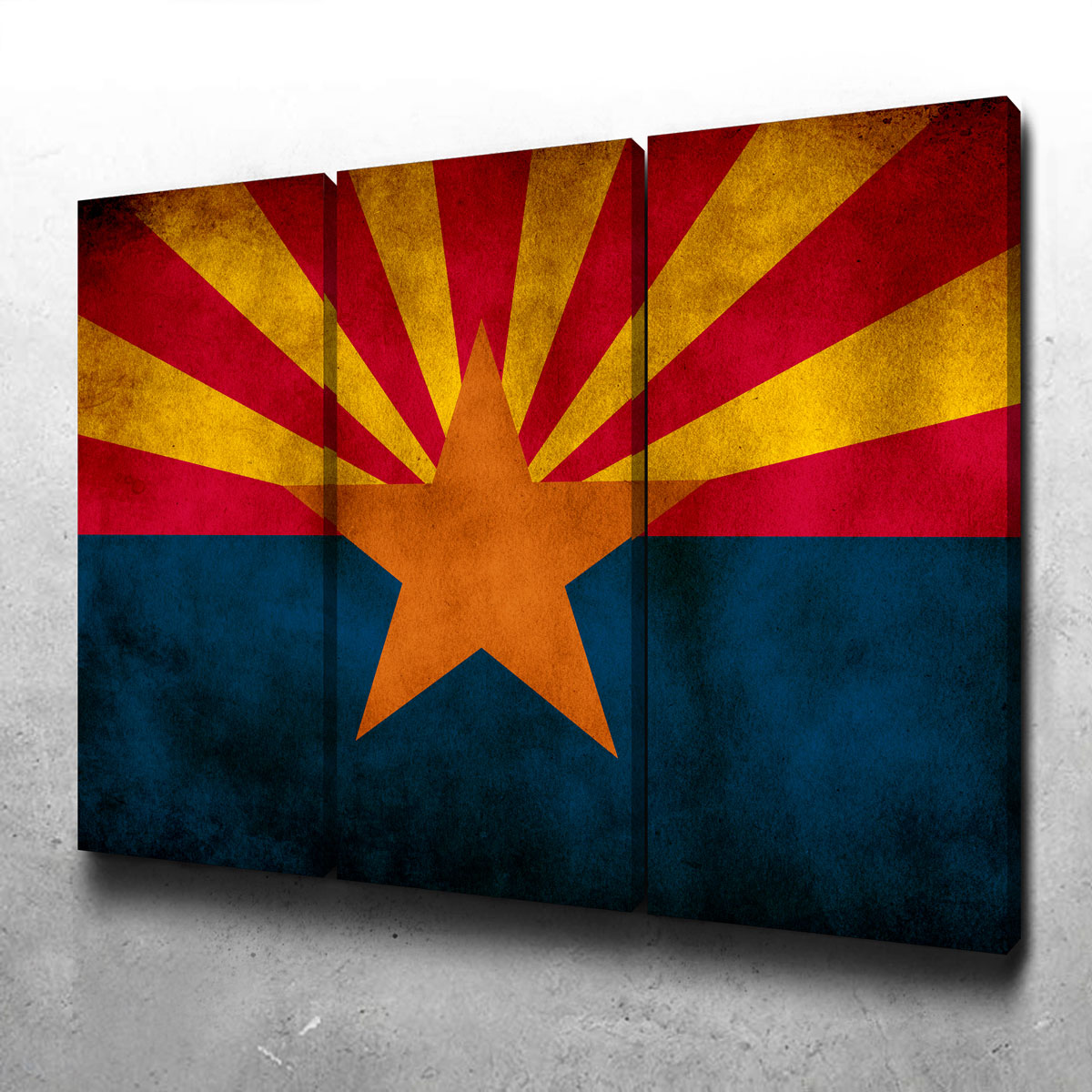 Grunge Arizona State Flag Wall Art