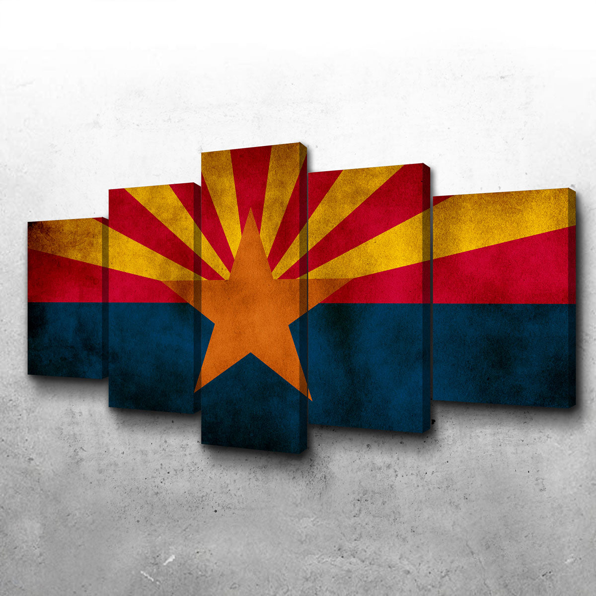 Grunge Arizona State Flag Wall Art
