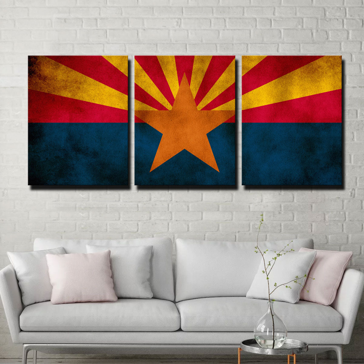 Grunge Arizona State Flag Wall Art
