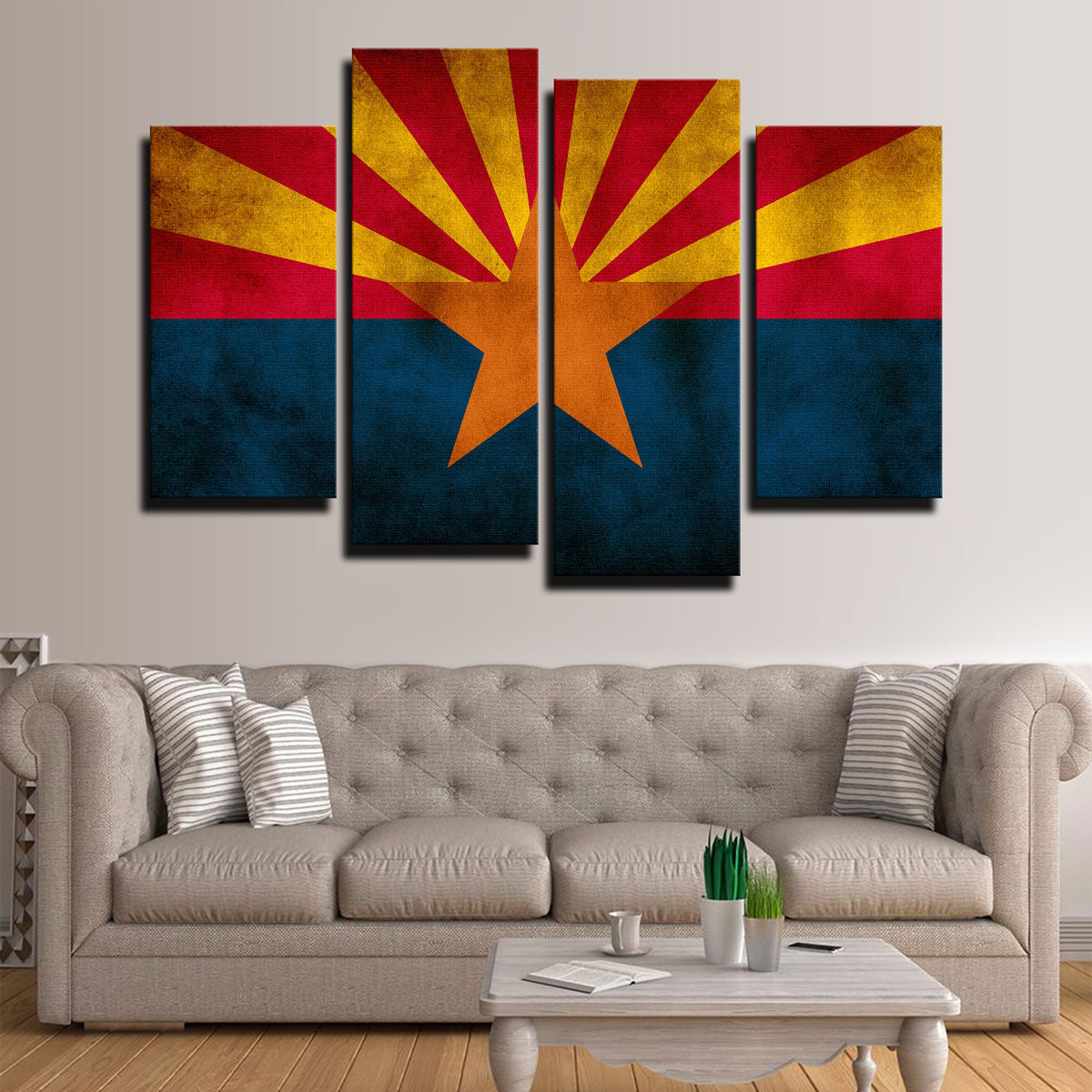 Grunge Arizona State Flag Wall Art