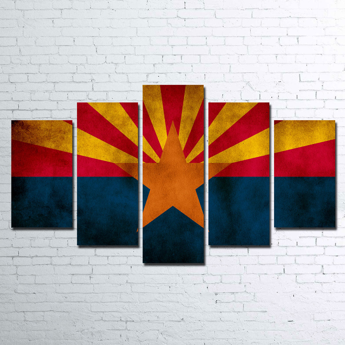 Grunge Arizona State Flag Wall Art
