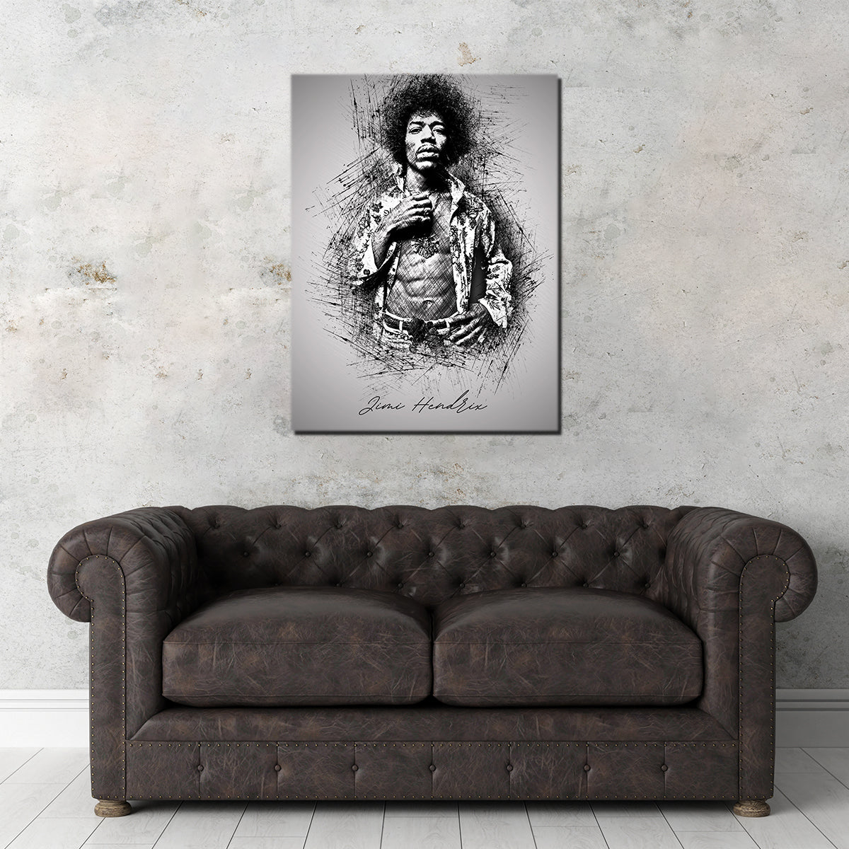 Jimi Hendrix Abs Wall Art