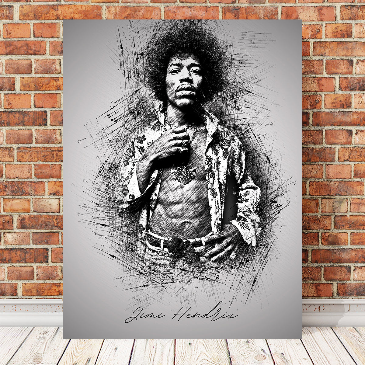 Jimi Hendrix Abs Wall Art