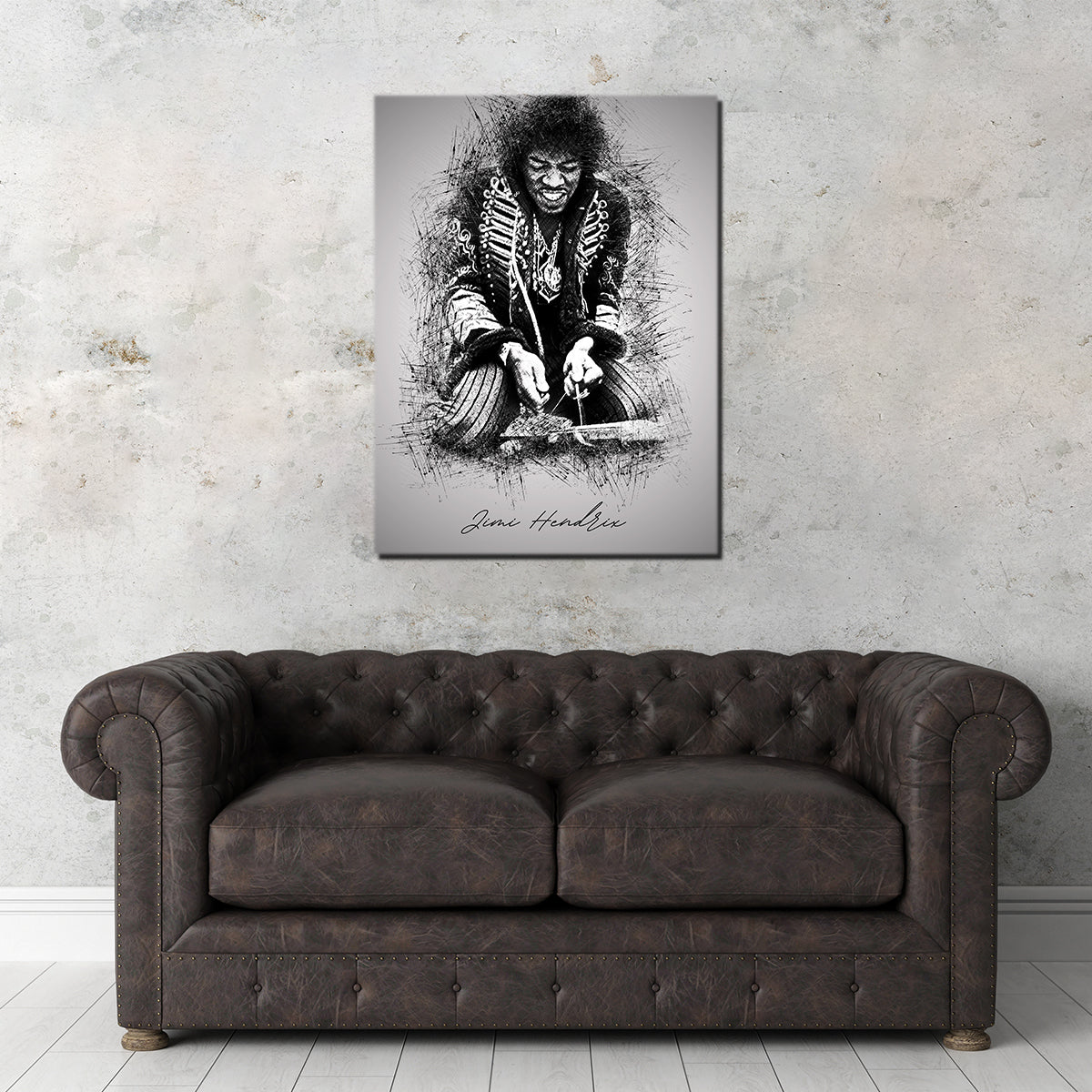 Jimi Hendrix Strings Wall Art