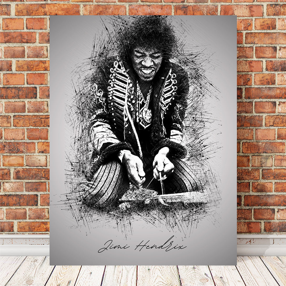 Jimi Hendrix Strings Wall Art