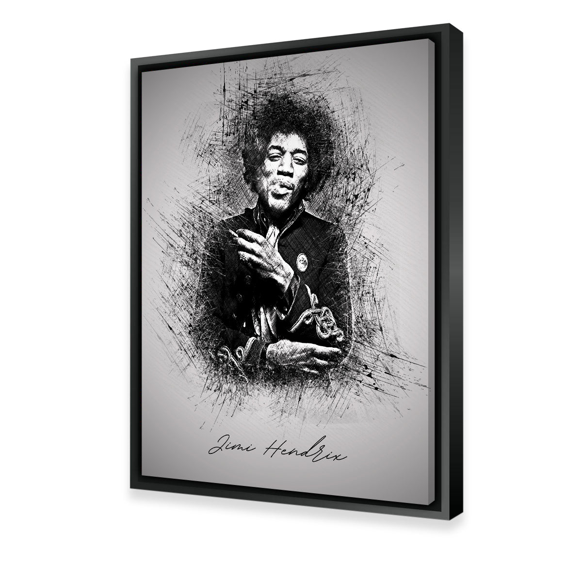 Jimi Hendrix Smoke Wall Art