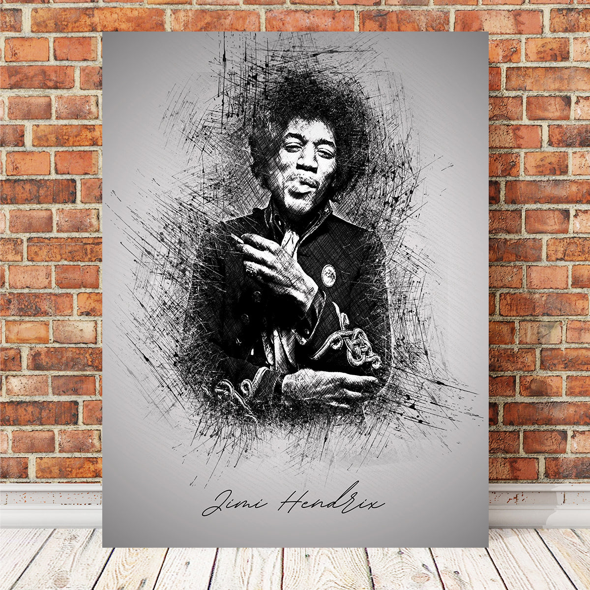 Jimi Hendrix Smoke Wall Art