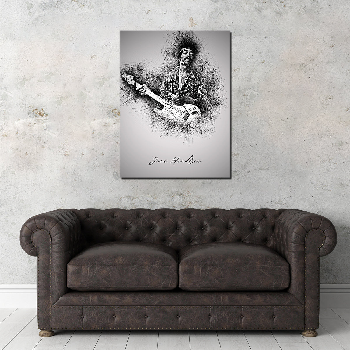 Jimi Hendrix Guitar Wall Art