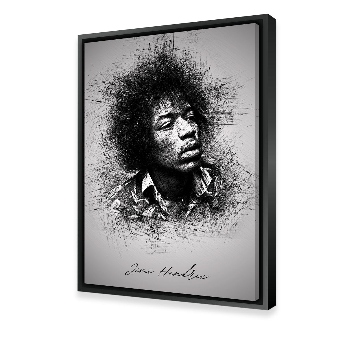 Jimi Hendrix Sketch Wall Art