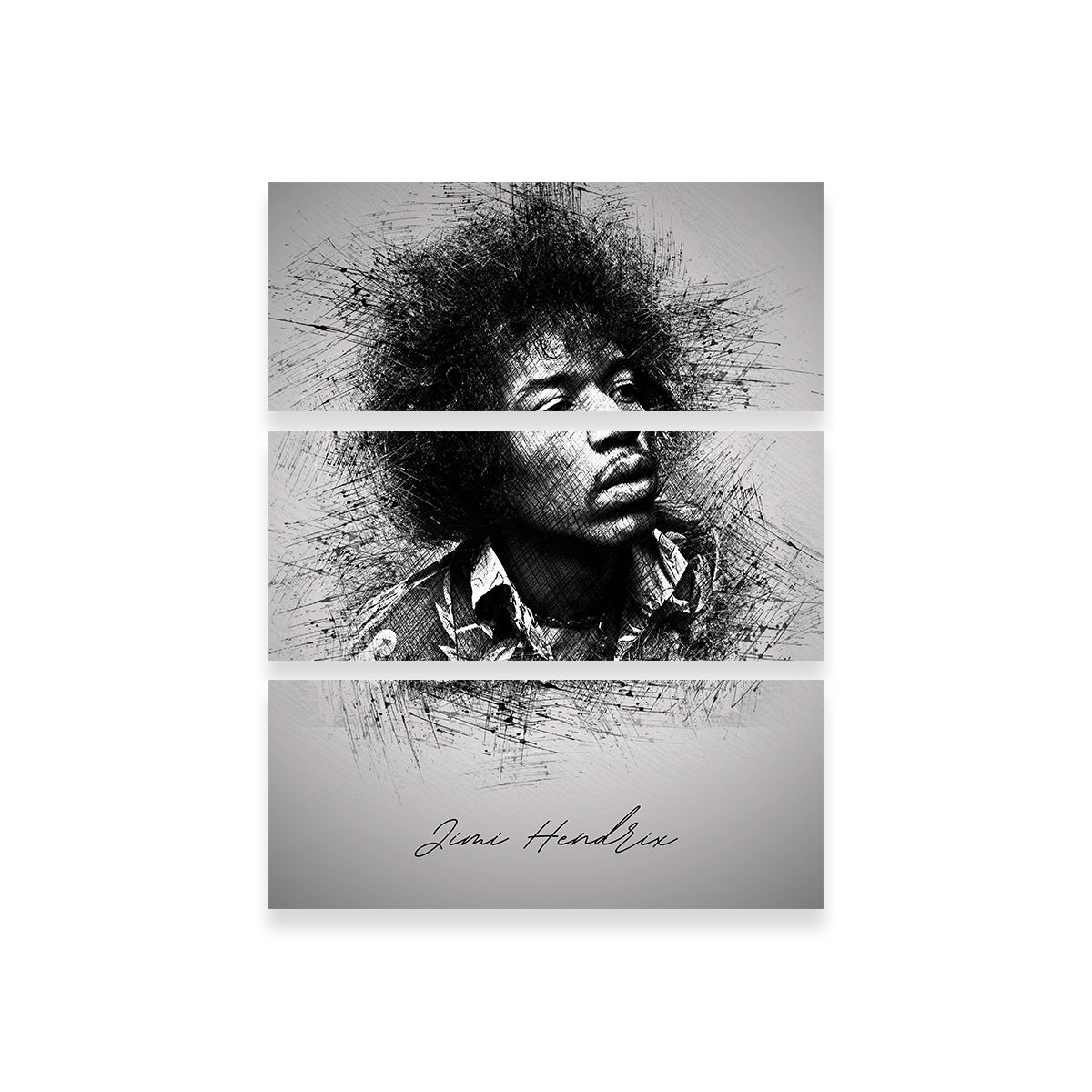 Jimi Hendrix Sketch Wall Art
