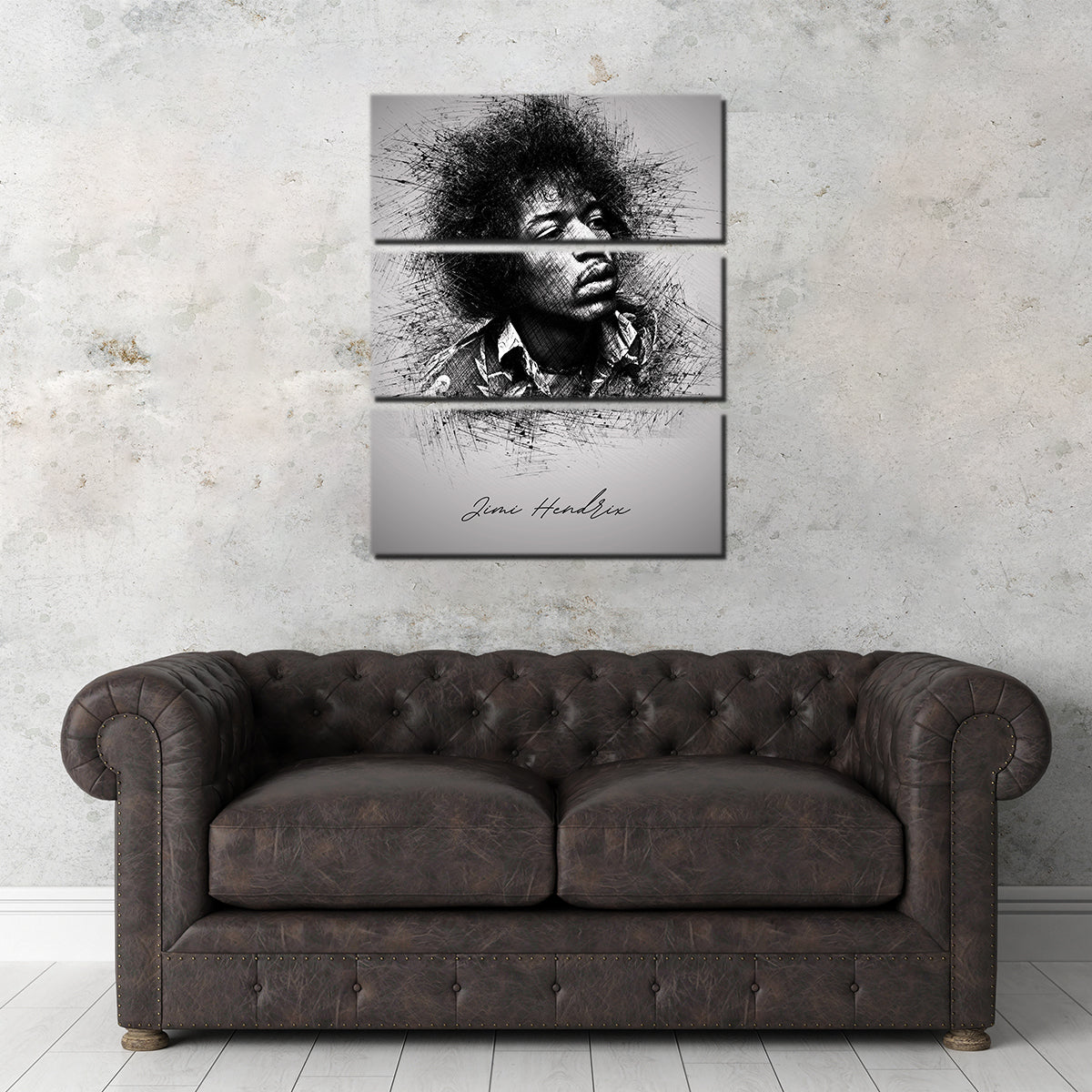 Jimi Hendrix Sketch Wall Art