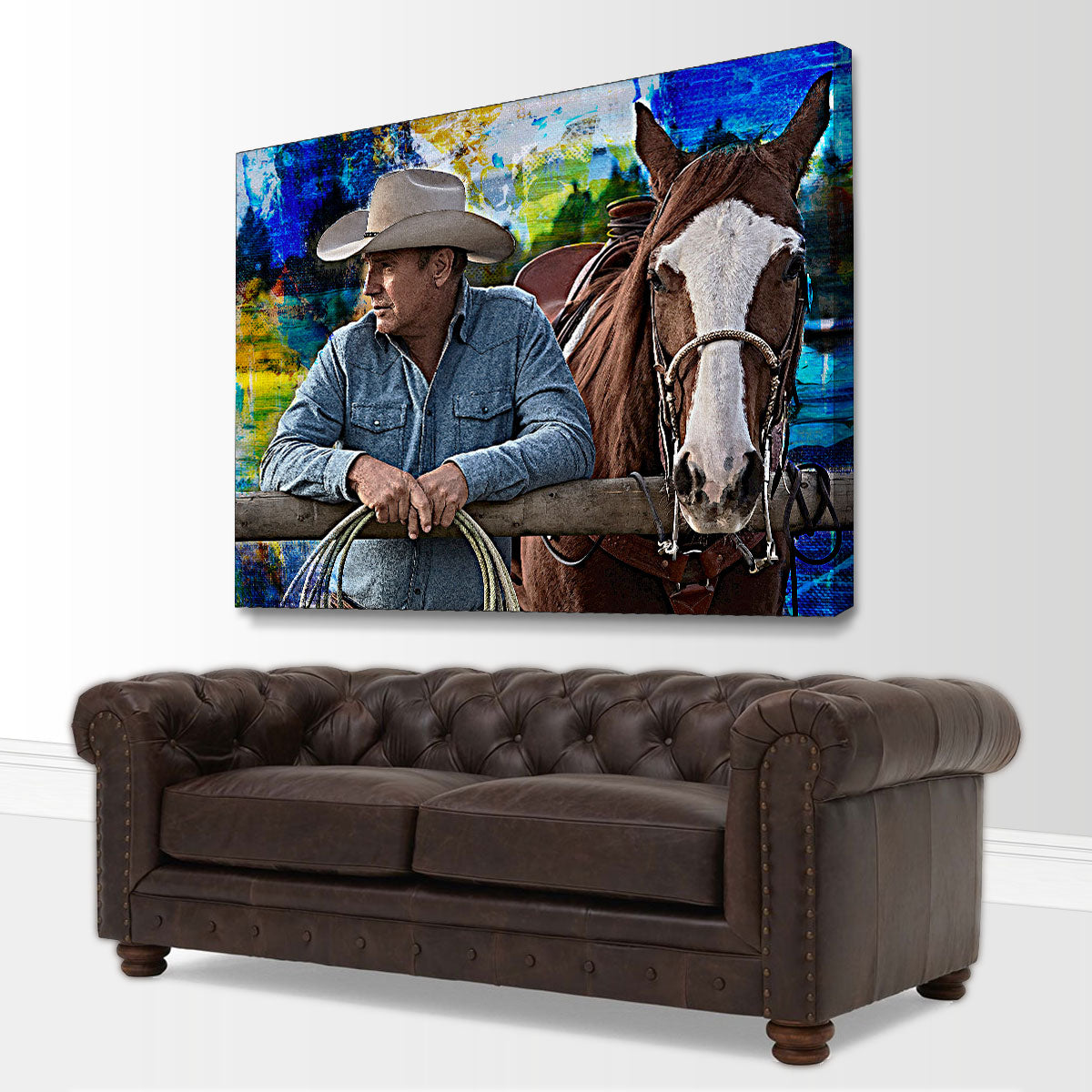 John Dutton & Horse Wall Art