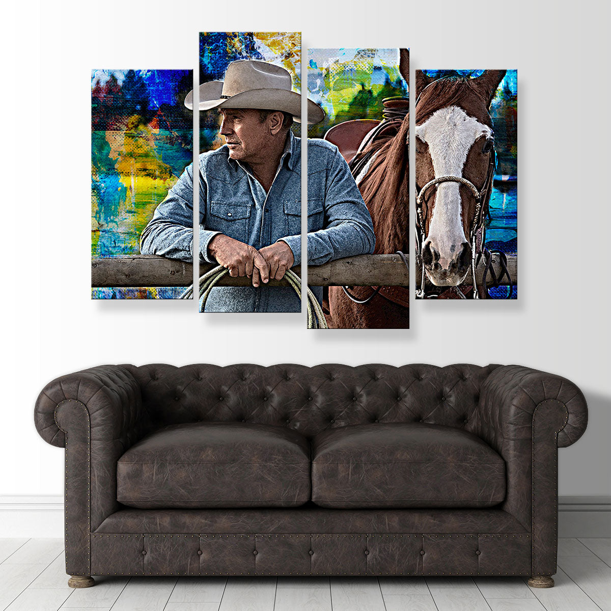 John Dutton & Horse Wall Art