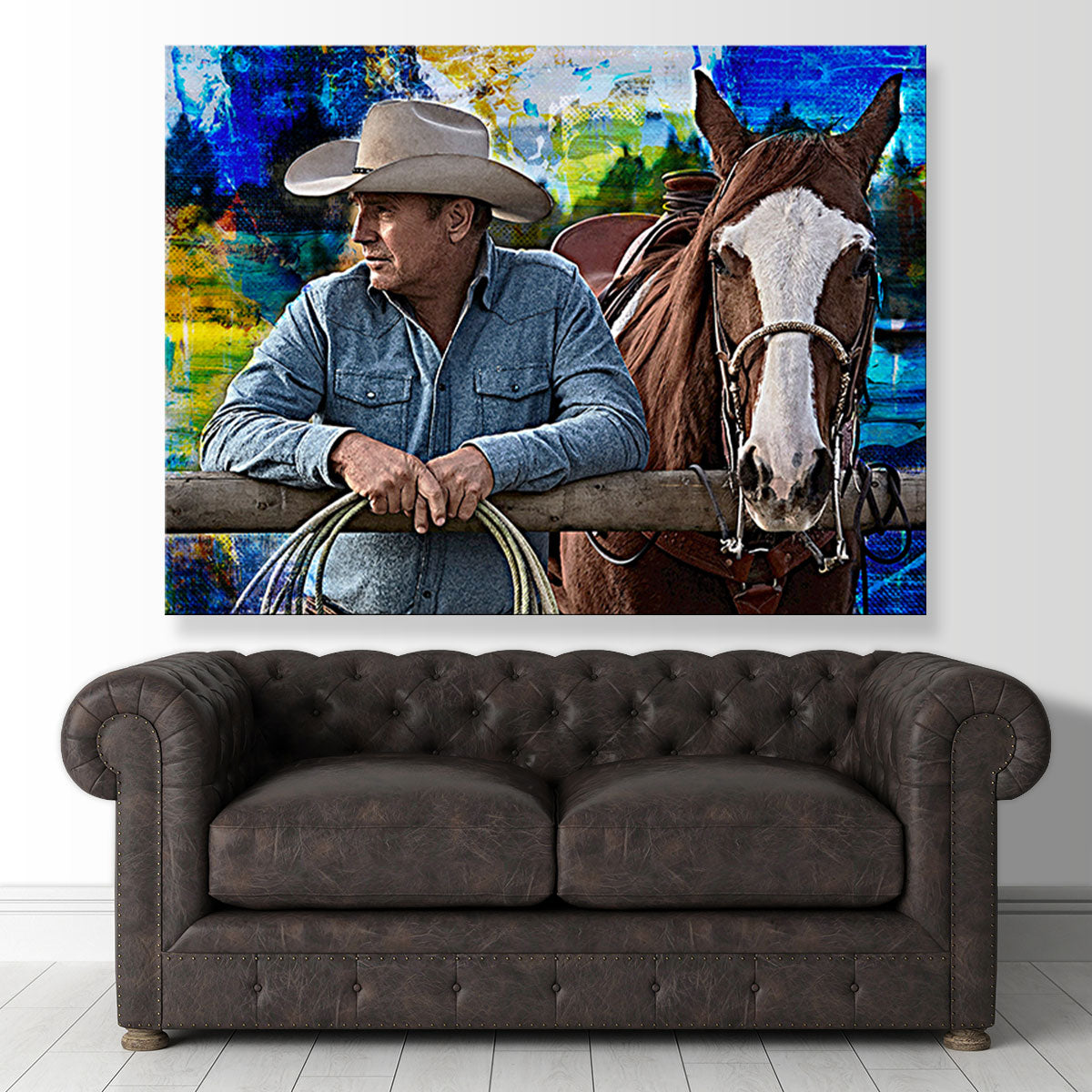 John Dutton & Horse Wall Art