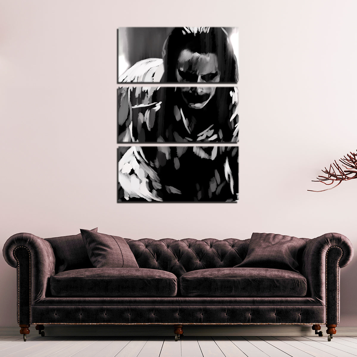 Joker In Black And White Wall Art