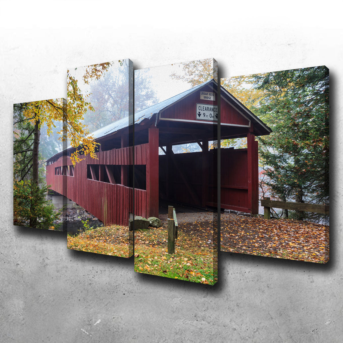 Josiah Hess Covered Bridge Wall Art
