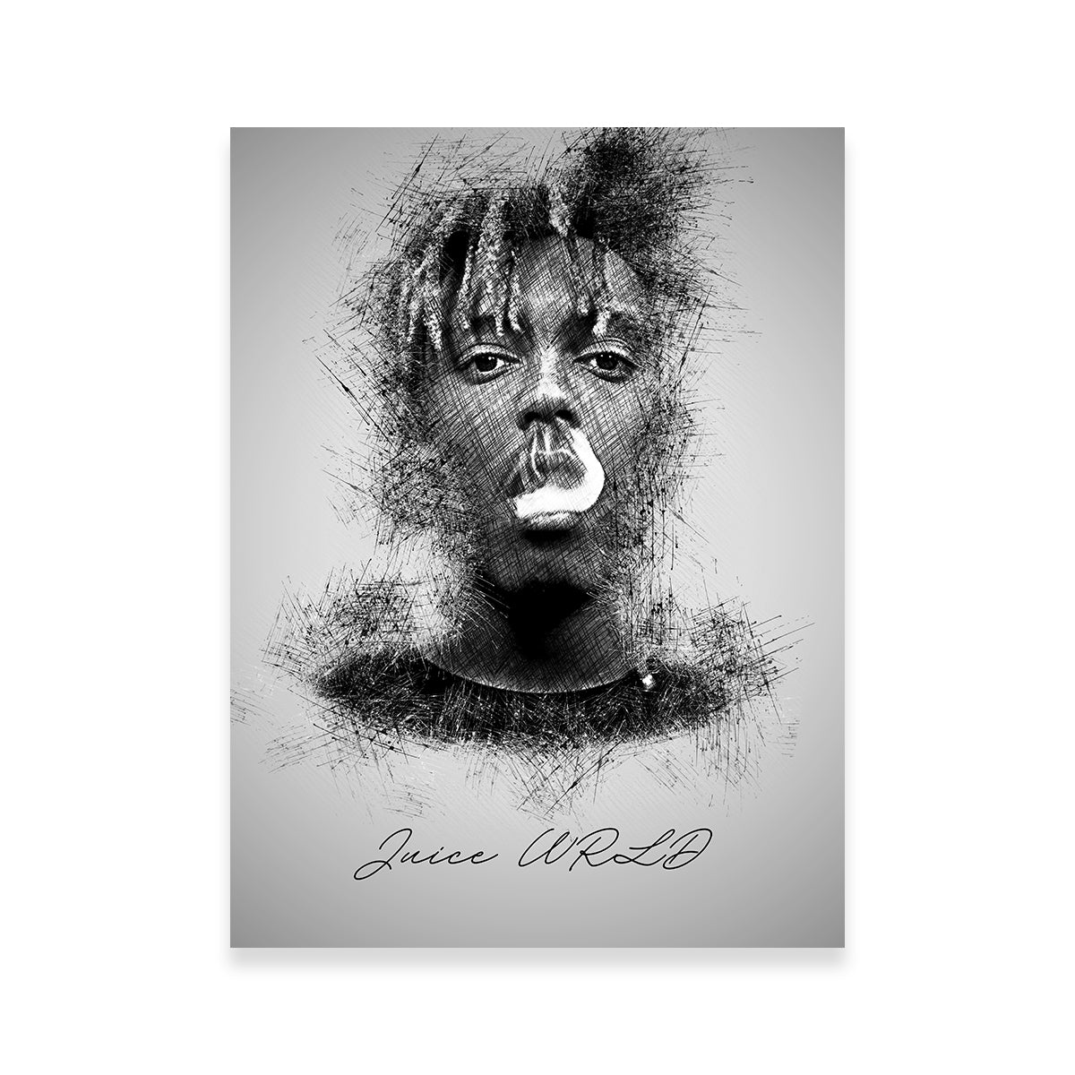 Juice WRLD Sketch Wall Art
