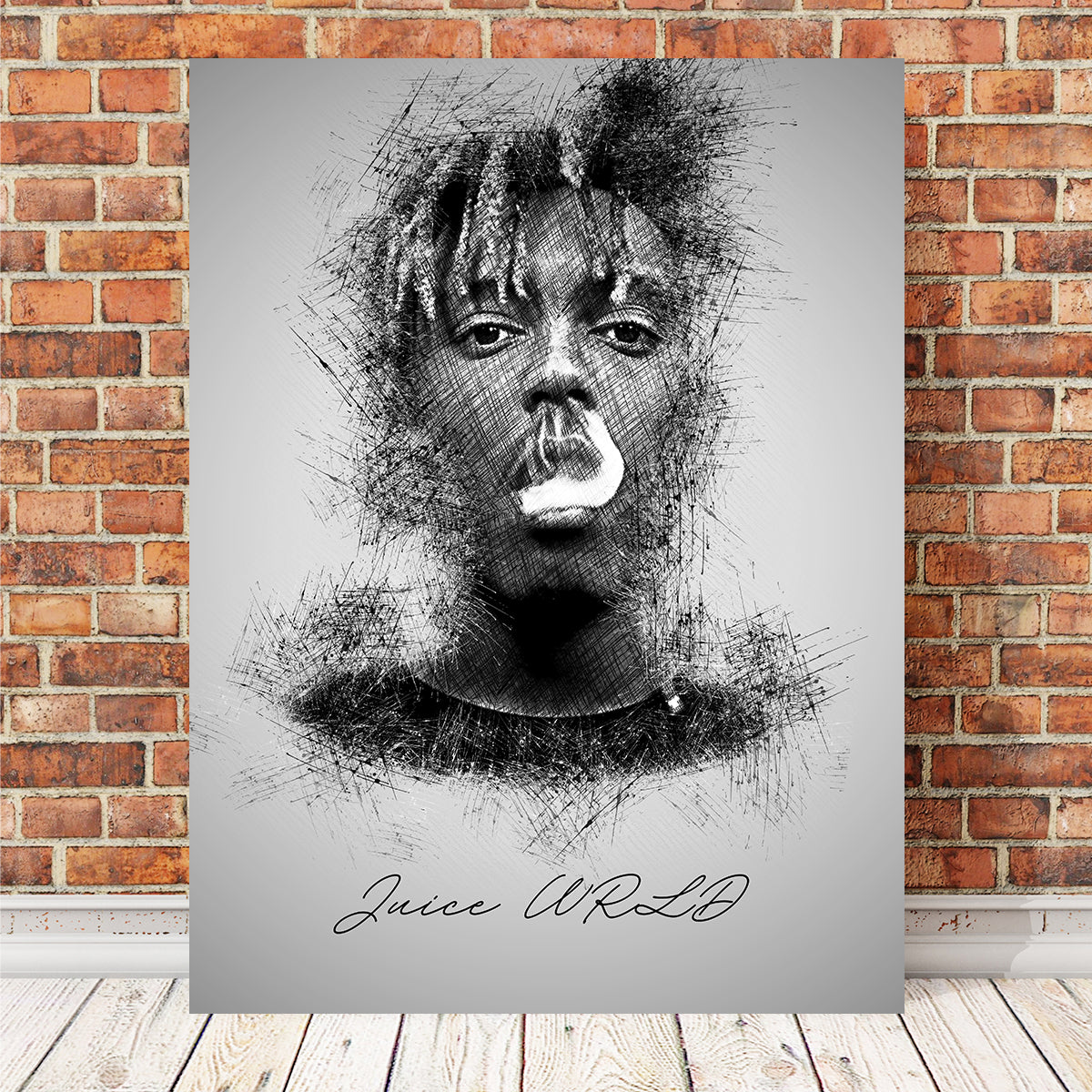 Juice WRLD Sketch Wall Art