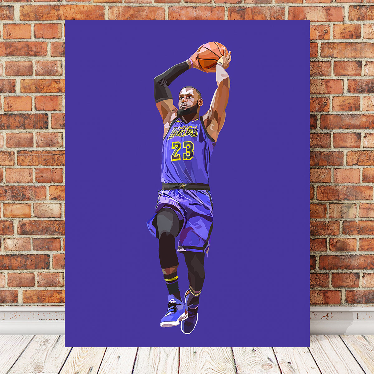 Jumping Lebron Wall Art