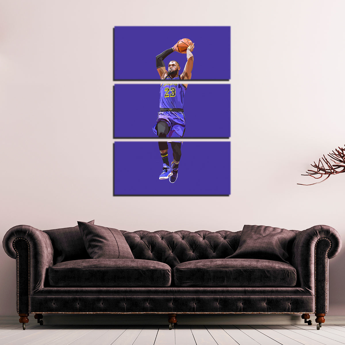 Jumping Lebron Wall Art