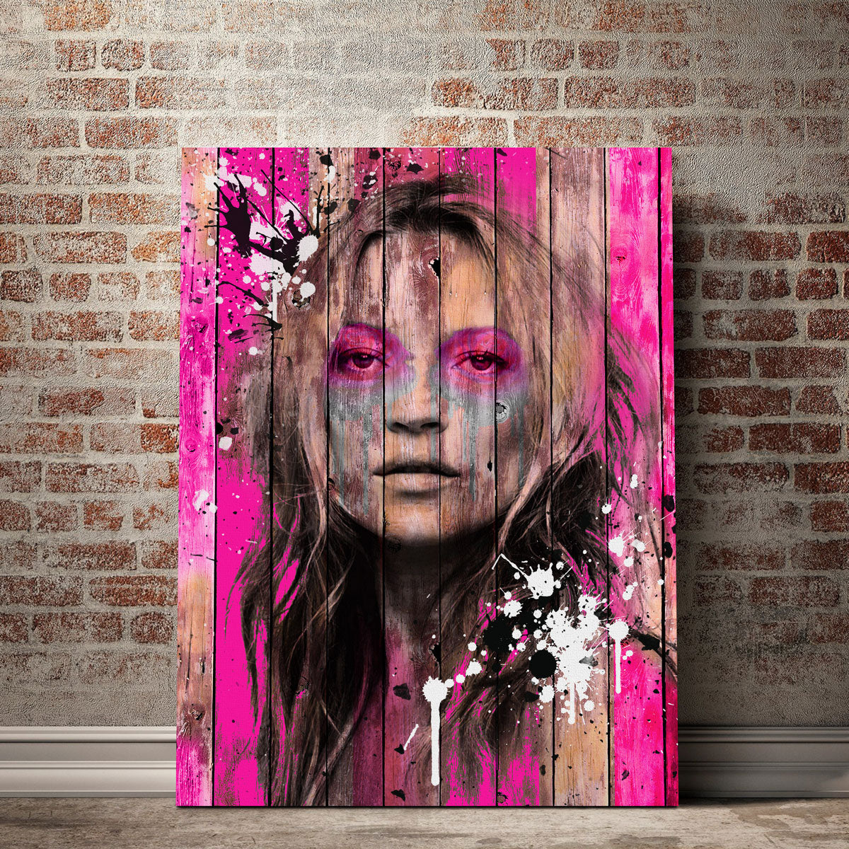 Kate Moss Wood Wall Art