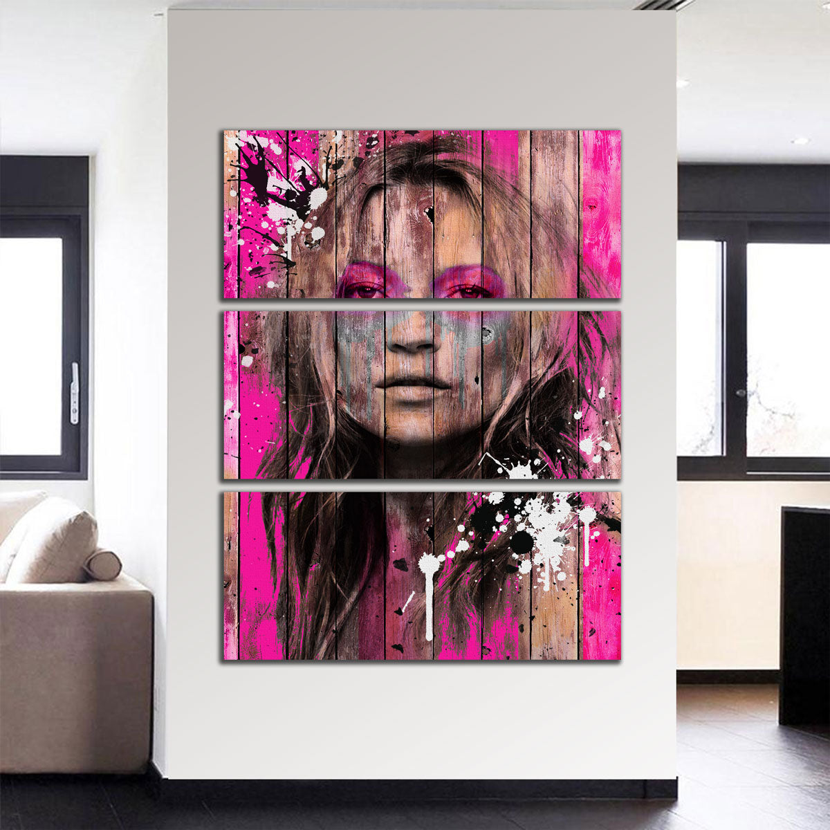 Kate Moss Wood Wall Art