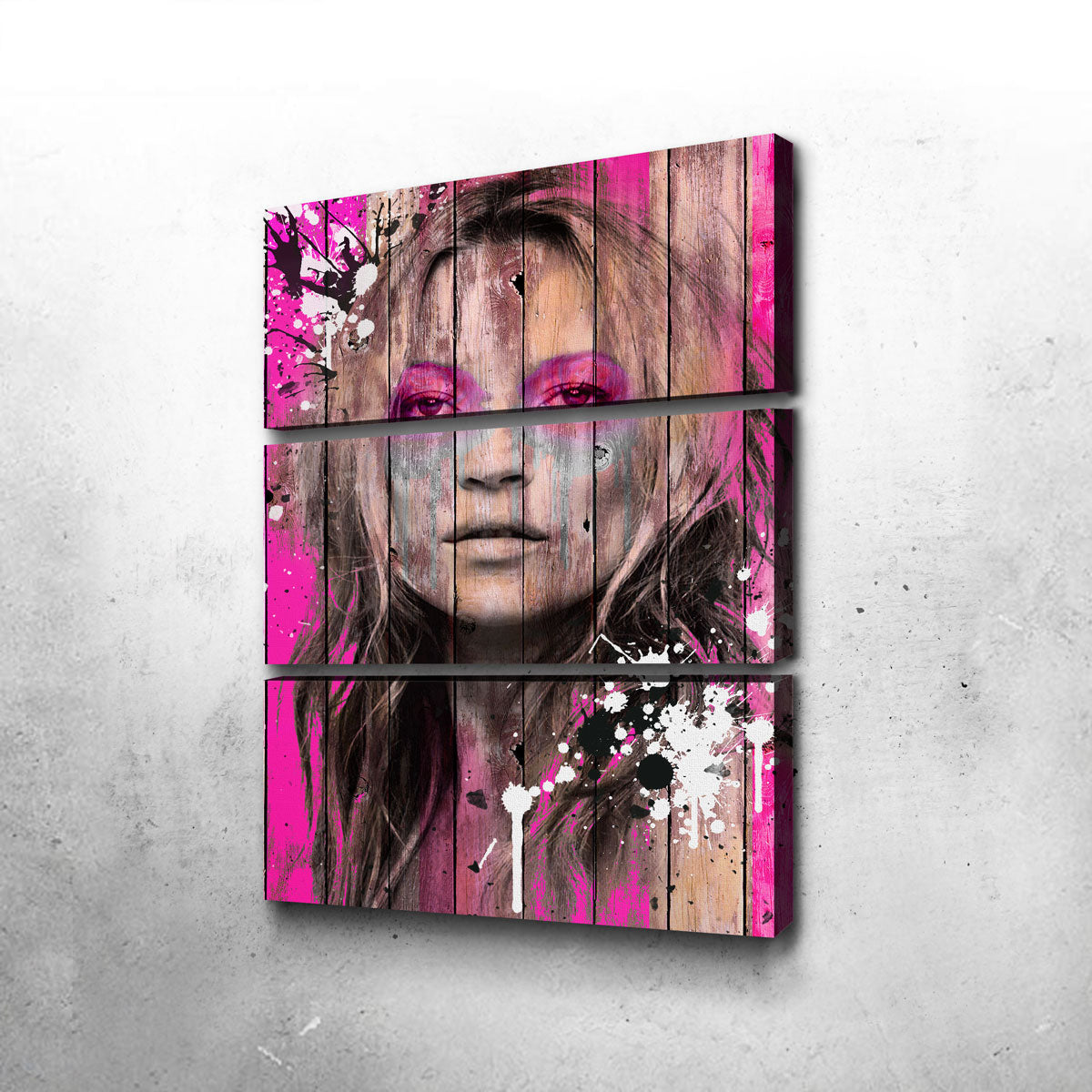 Kate Moss Wood Wall Art