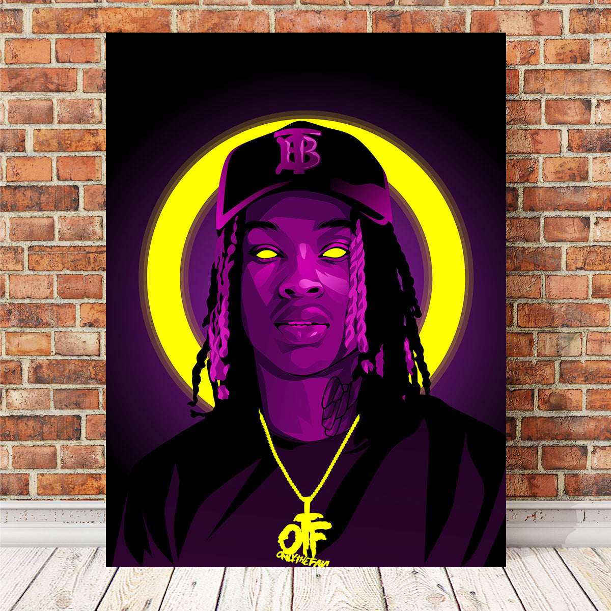 King Von Purple Wall Art