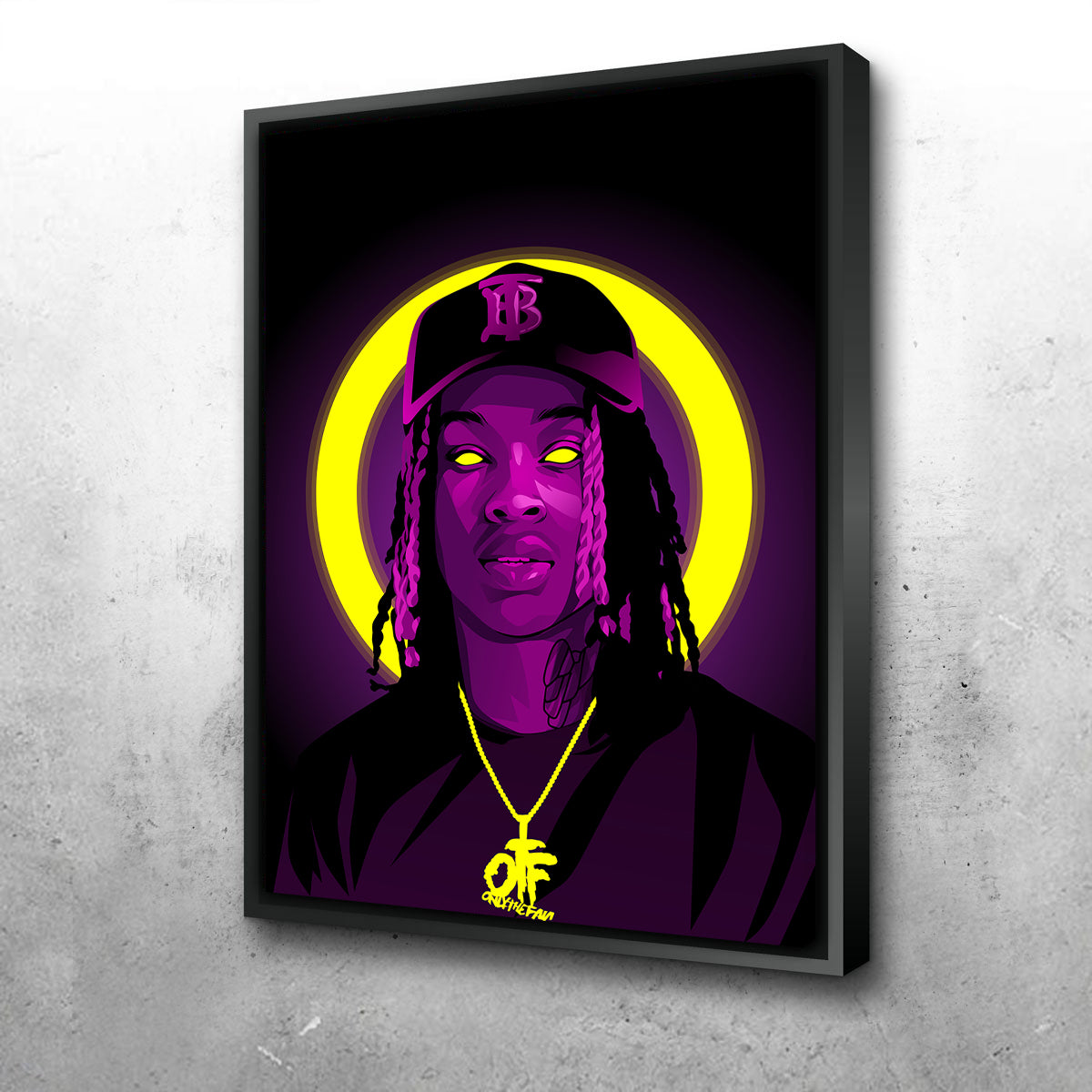 King Von Purple Wall Art
